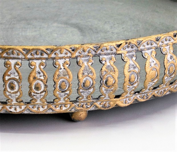 Podnos 27 cm, patina měděná (vzor II.)