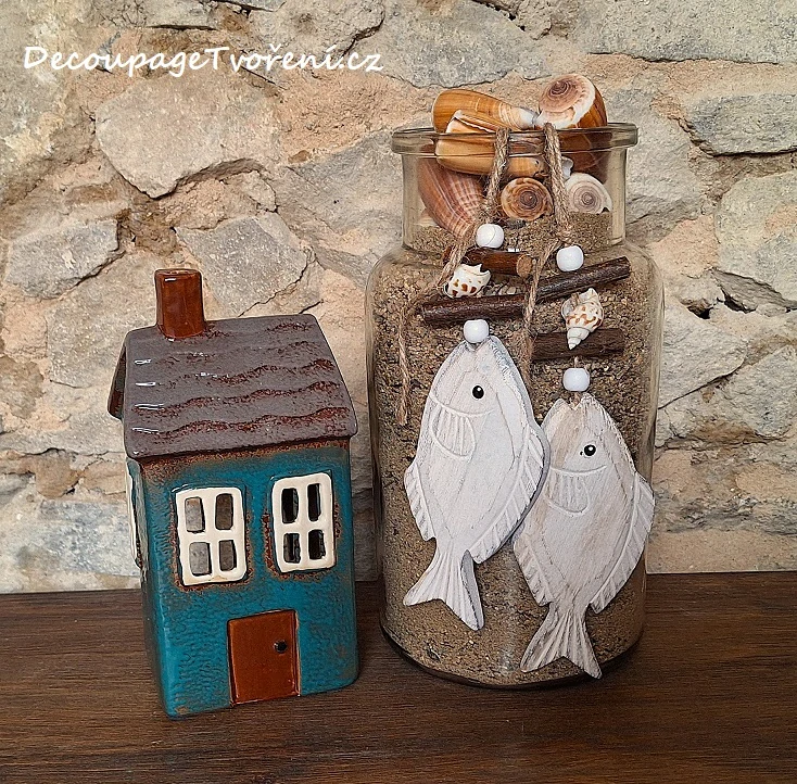 Svícen domek č. 15190, tyrkysová