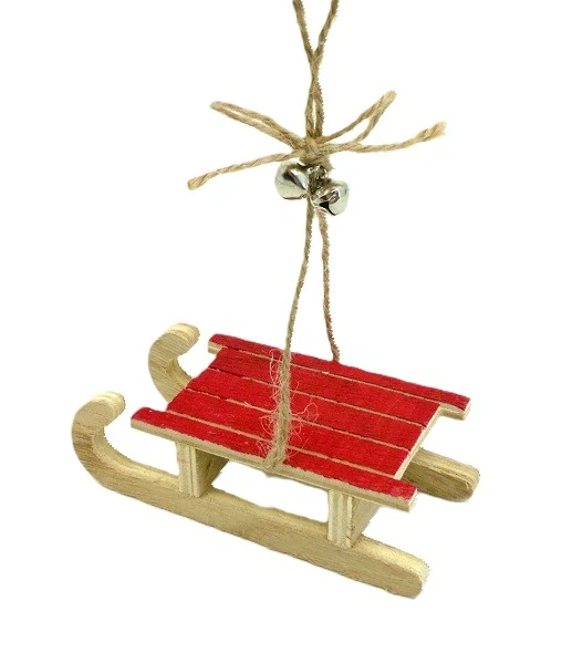 Sáňky 12 cm, s rolničkou/červená