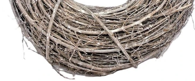 Věnec 25 cm (široký), patina šedá