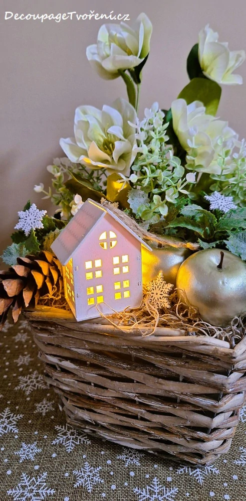 Domek 7 cm LED, zmrazky