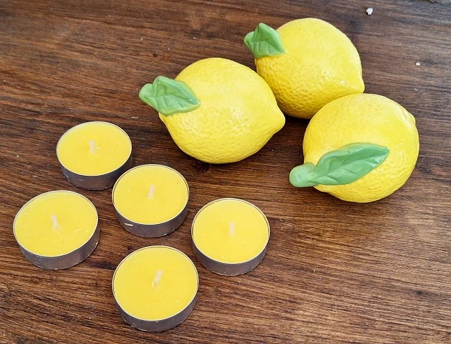 Svíčka čajová 38 mm 5 ks, citron