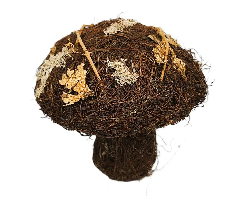 Houba 25 cm, jemné proutí, lišejník, kůra