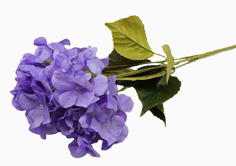 Hortenzie/list 46 cm, modrá světlá