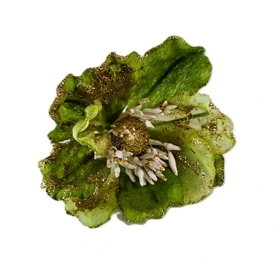 Čemeřice 15 cm zelená (třpytky)