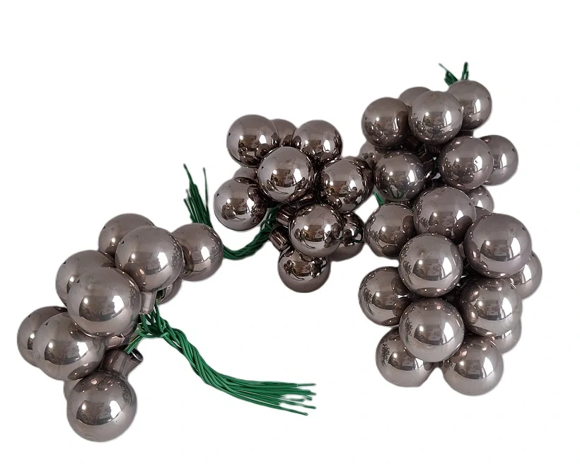 Koule 2 cm šedá titan lesklá, 12 ks