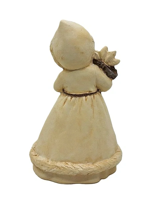 Děvče Vintage 12,5 cm, s vánoční hvězdou