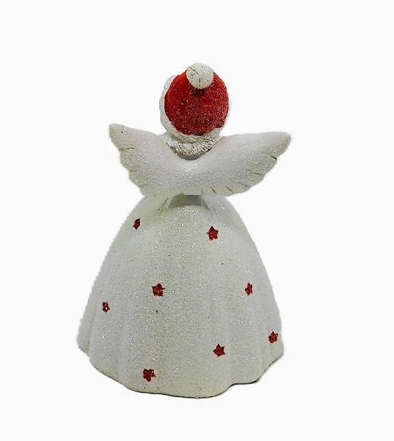 Víla vánoční 11 cm Vintage bílá/šedá, hvězda