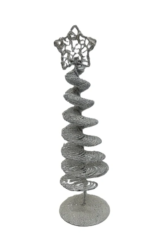 Stromek 20 cm s hvězdou (spirála), bílá