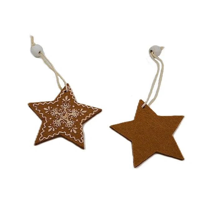 Perníček 6 cm, hvězda (filc)