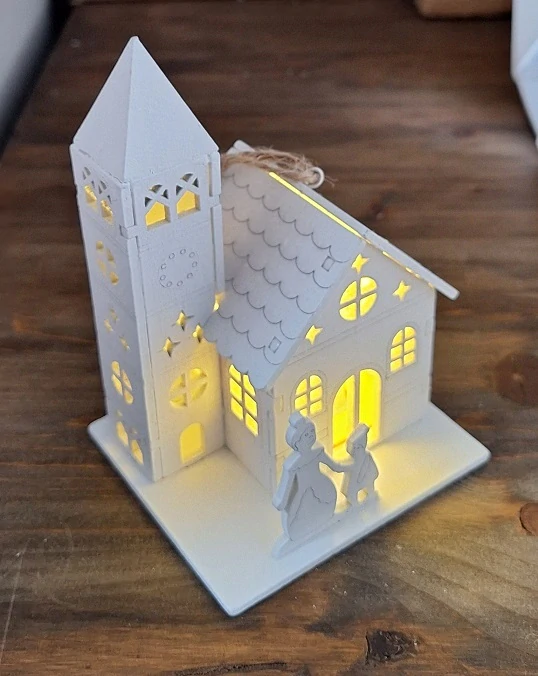 Fara, kostel a lidé 13 cm, s LED