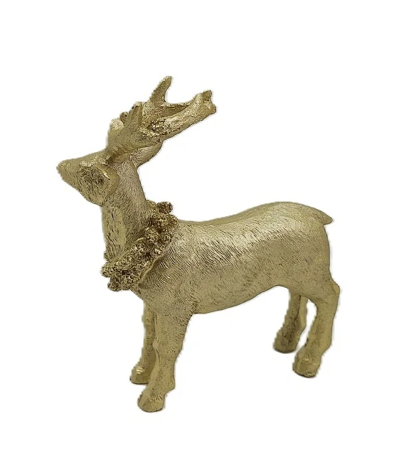 Jelen 14,5 cm stojící, zlatá