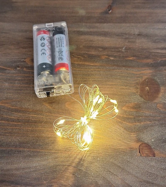 LED řetěz 2 m (kapky) žlutá, 20 žároviček