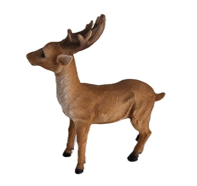 Jelen 20 cm stojící, světlá krémová