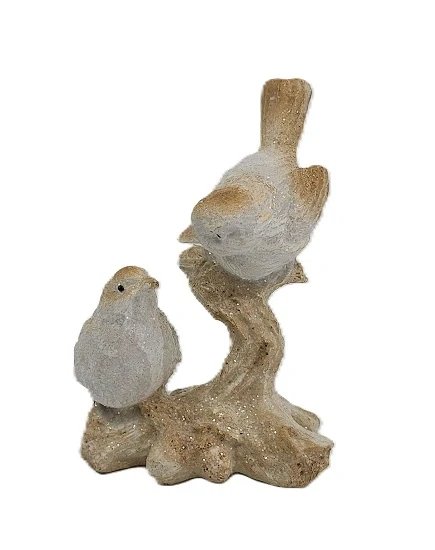 Ptáčci 13 cm na větvičce, bílá