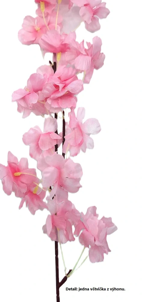 Větev 50 cm třešeň, růžová