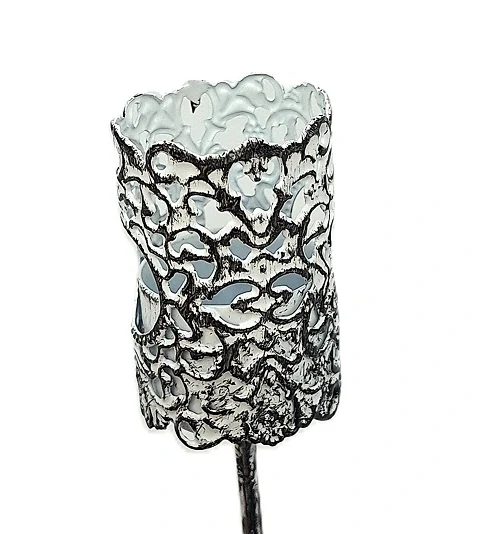 Držák svíček Ø 2,3 cm krajka, bílá