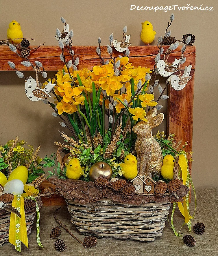 Truhlík s uchy 23x20 cm vrba, přírodní