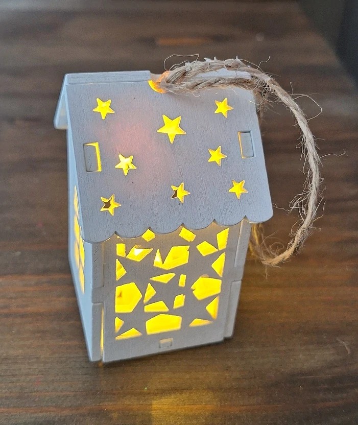 Domek 7,5 cm LED, hvězdy