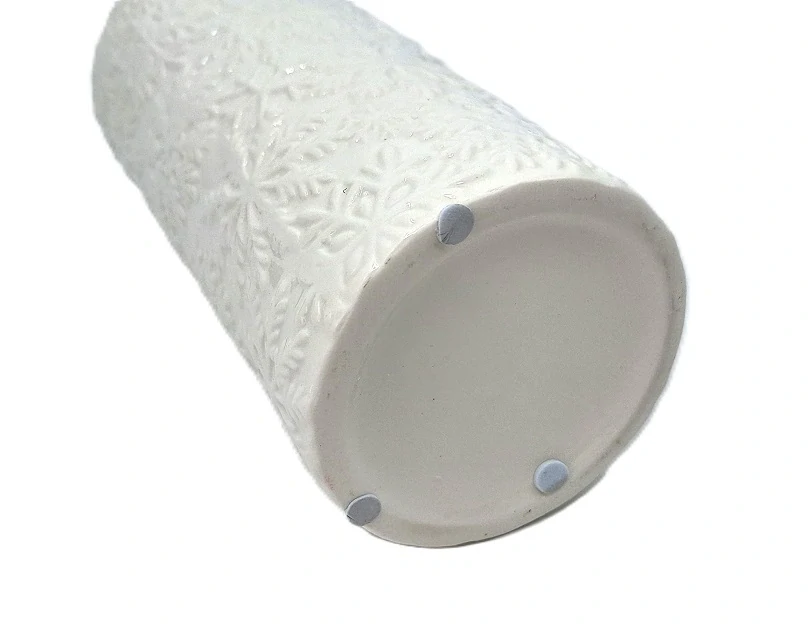 Váza 20x9,5 cm, vločky 3D