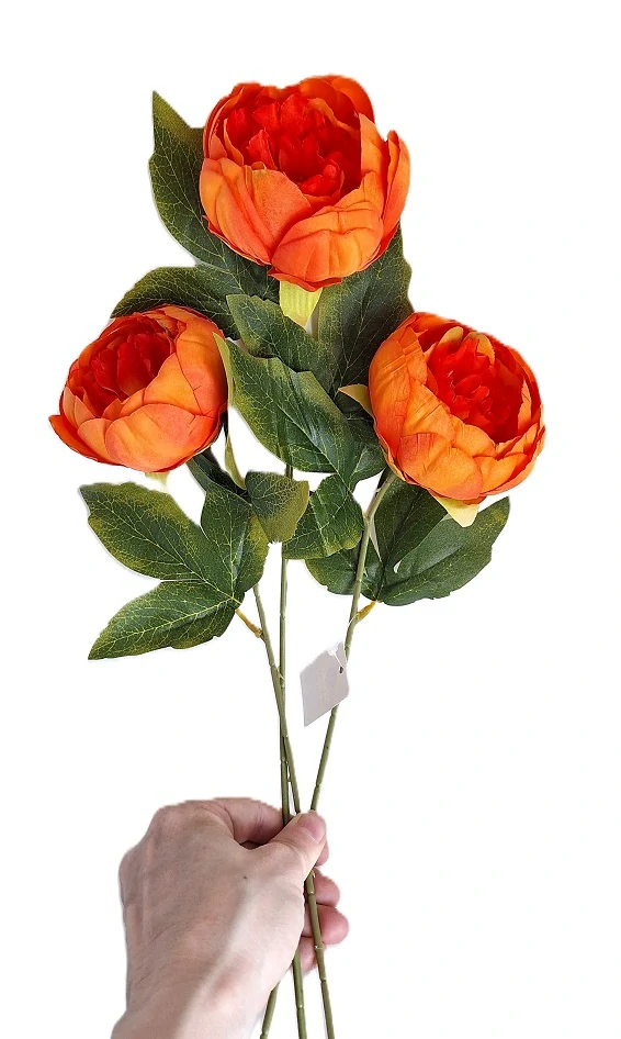 Pivoňka 53 cm, oranžová