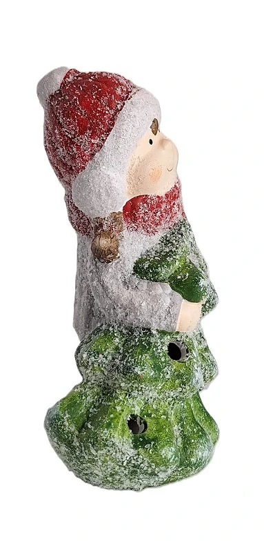 Stromek a děvče 12,5 cm, sníh