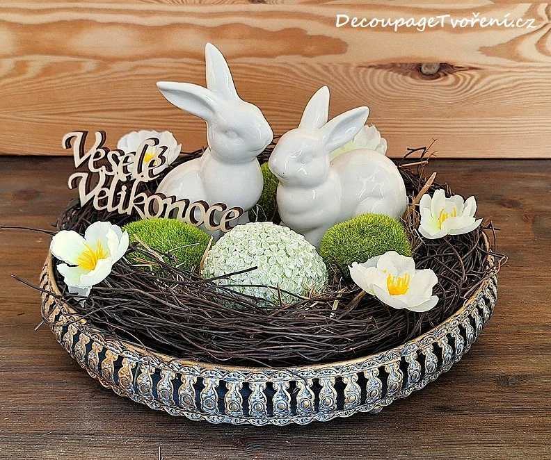 Zajíc 9,5 cm porcelán, bílá