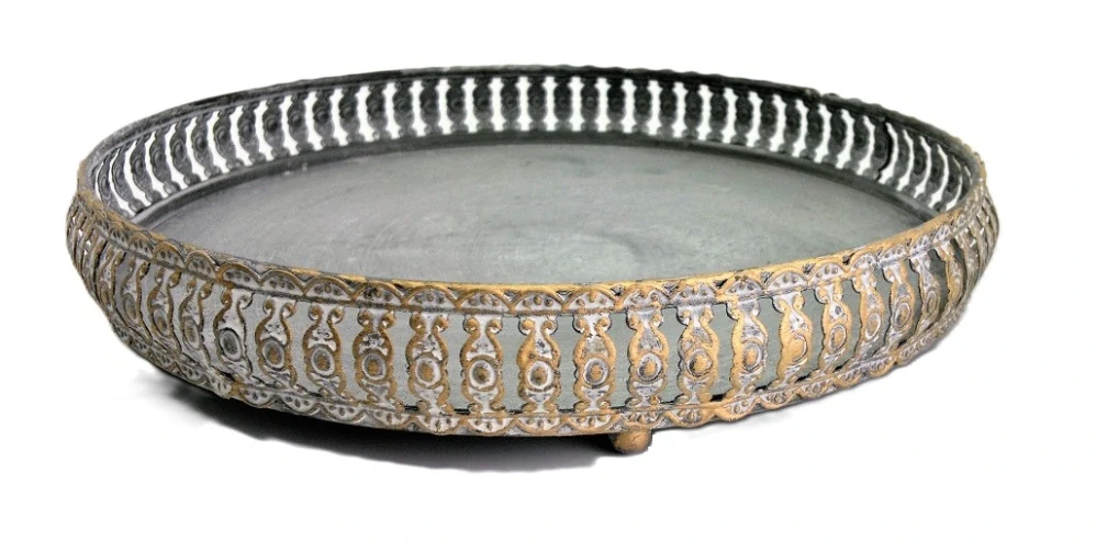 Podnos 27 cm, patina měděná (vzor II.)