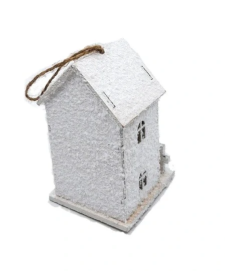 Domek 11,5 cm LED, sníh a plot