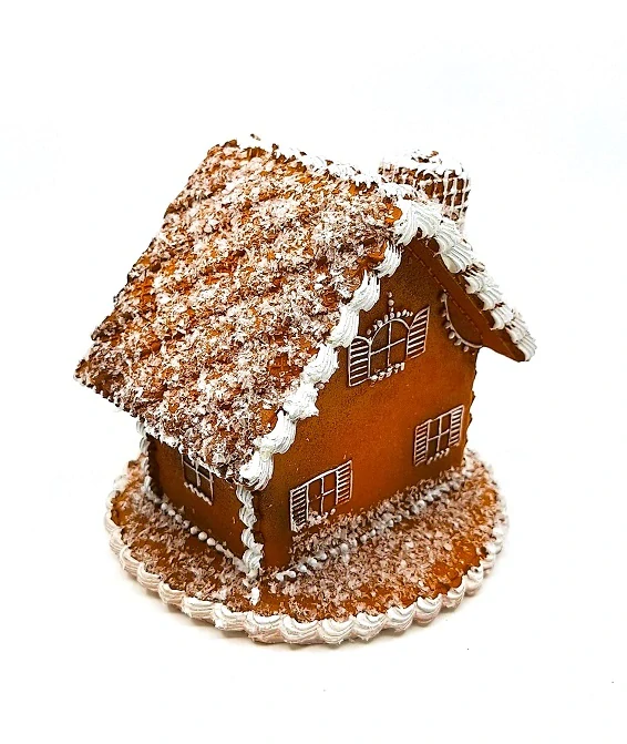 Svícen domek LED č.011C, perníkový