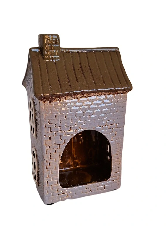 Svícen domek č.15970, modrá/hnědá