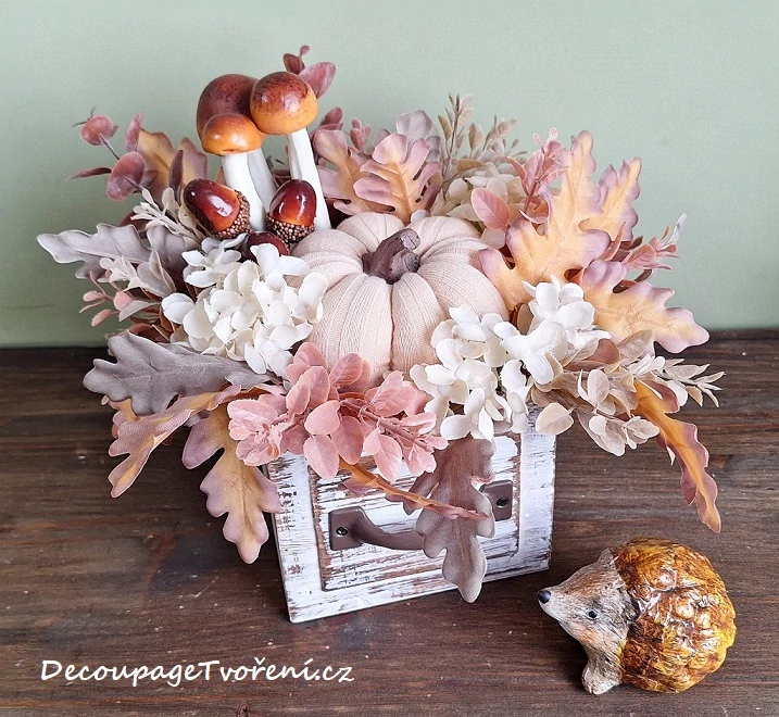 Listnatec 33 cm, cappuccino