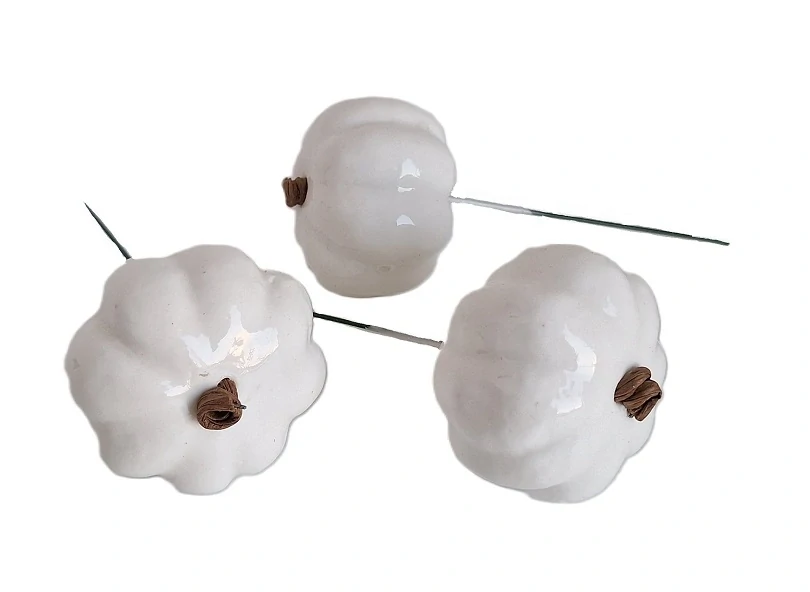 Dýně 6,5 cm zápich, bílá (RS)