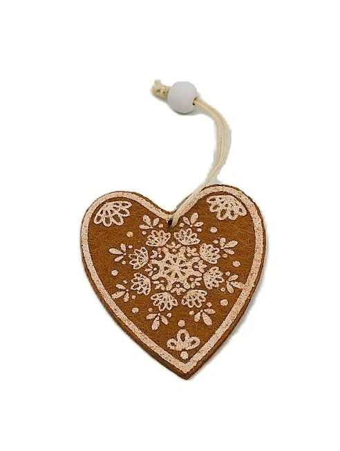 Perníček 6 cm, srdce (filc)