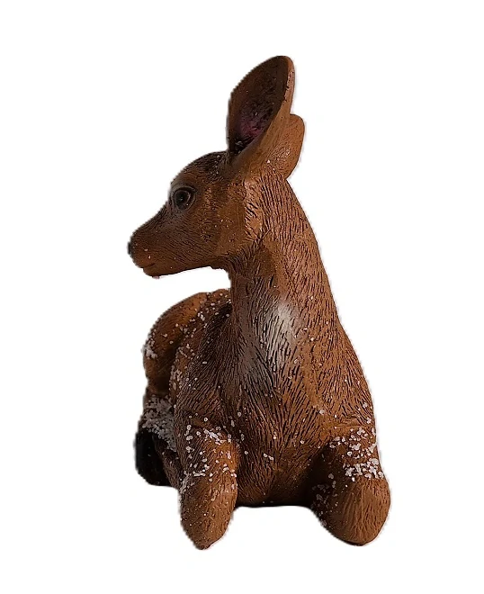 Srna sedící 13 cm, zimní hnědá (KK)