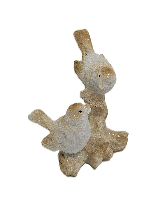 Ptáčci 13 cm na větvičce, bílá