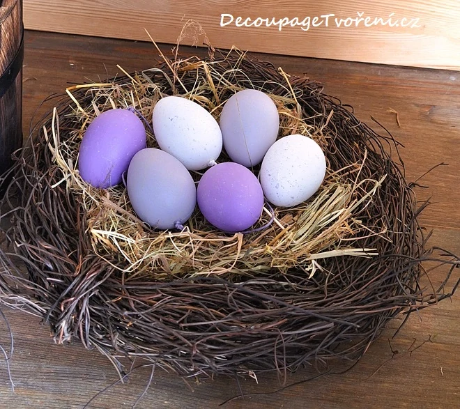 Vejce 6 cm pastel fialová, 6 ks