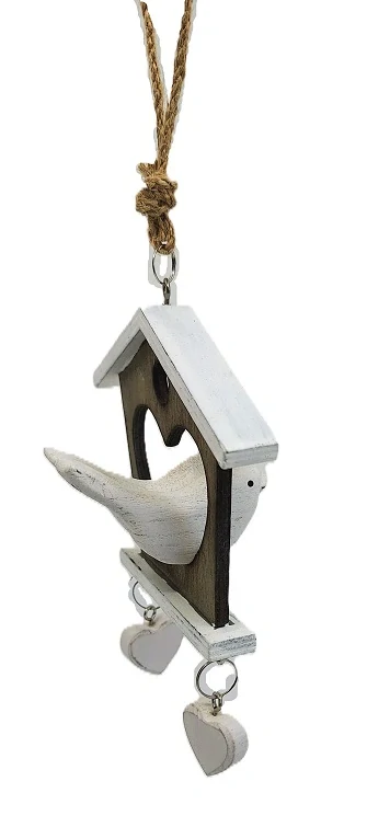 Budka 11 cm s ptáčky a srdíčky