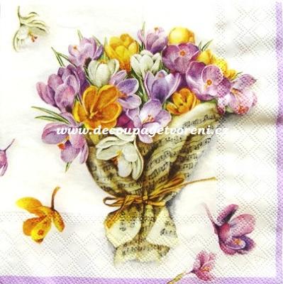 Amfóra 23 cm s mini amfórkami a krokusy