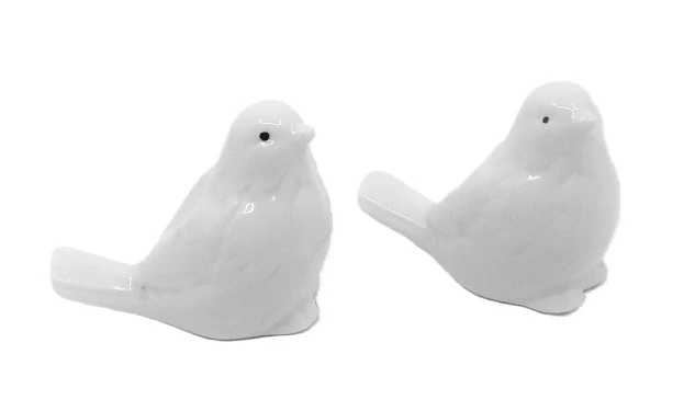 Ptáček 6,5 cm porcelán, bílá (CMD)