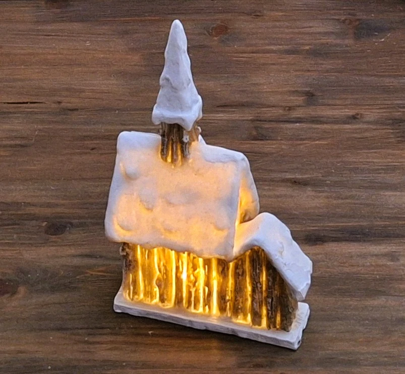 Kostel 18,5 cm LED, sníh