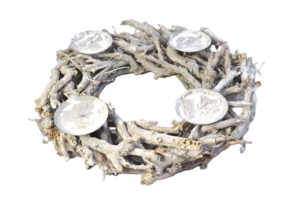 Adventní kruh Ø 30 cm s 4 bodci Ø 8 cm