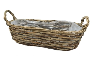 Truhlík 36 cm ovál vrba, přírodní