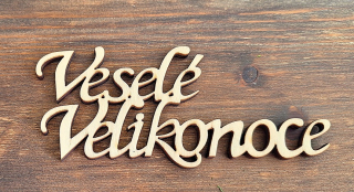 Cedulka "Veselé Velikonoce" 12x5 cm