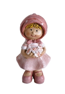 Děti 8,5 cm květinové, děvče (růžová)
