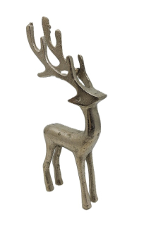 Jelen 23 cm stříbrná (kov)
