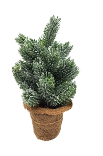 Stromek 28 cm smrk (sníh/mráz), juta