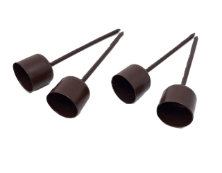 Držák svíček Ø 2,3 cm hnědá, 4 ks (KL)