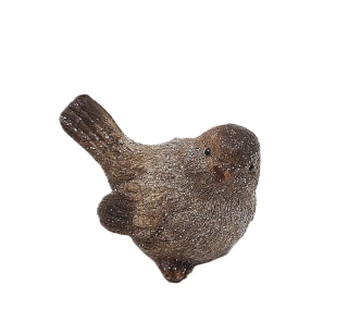 Ptáček 8,5 cm hnědá zimní