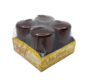 Svíčky 40x60 mm, 4 ks perleť hnědá (NH)